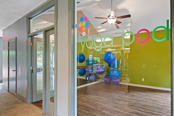 Fitness center with yoga/stretch area